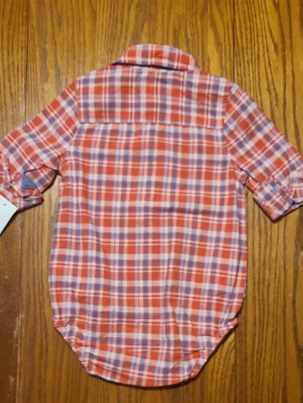 Baby B'Gosh NWT Red Plaid Button-Front Baby Bodysuit - 18 Months - Picture 8 of 8